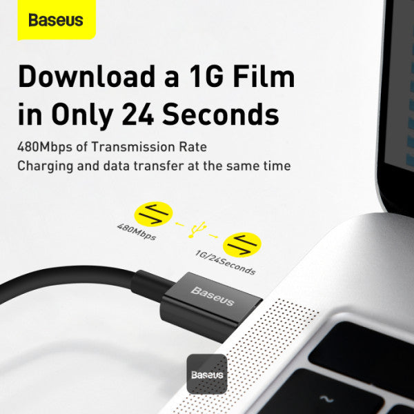 Baseus Superior Series PD 20W Type-C To Lightning Fast Charging Data Cable 2M - Black
