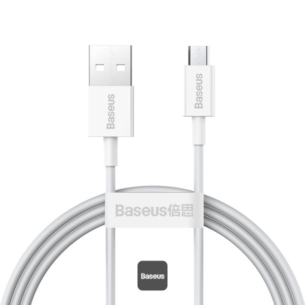 Baseus Superior Series USB-A To Micro 2A Fast Charging Data Cable 1M - White