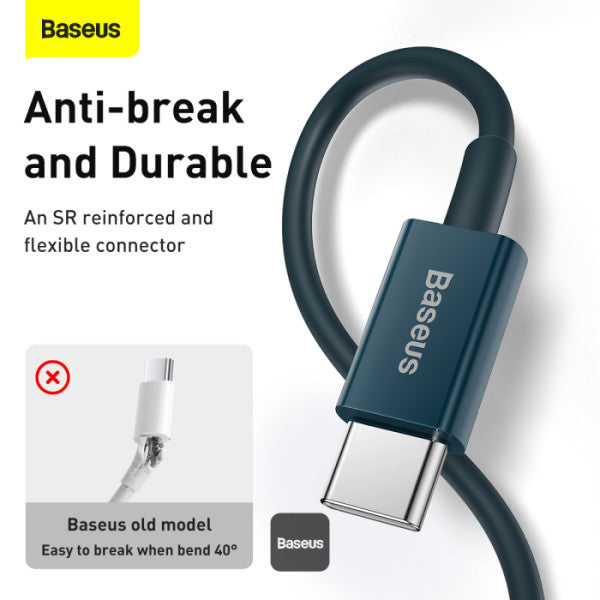 Baseus Superior Series PD 20W Type-C To Lightning Fast Charging Data Cable 2M - Blue