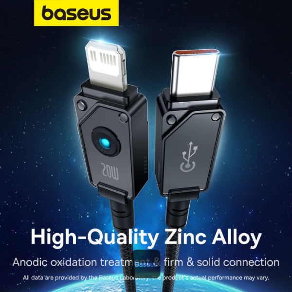 Baseus Unbreakable Series 20W PD Fast Charging Data Cable Type-C to Lightning 1M - Black