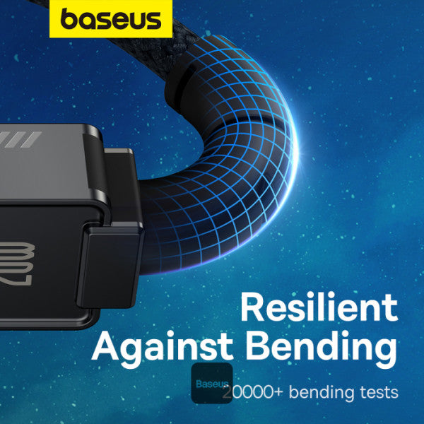 Baseus Unbreakable Series 20W PD Fast Charging Data Cable Type-C to Lightning 1M - Black