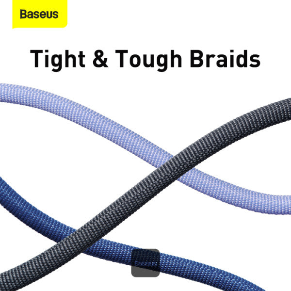 Baseus Crystal Shine Series 100W Fast Charging Cable Type-C to Type-C - 480Mbps Data Cable - 12M - Purple