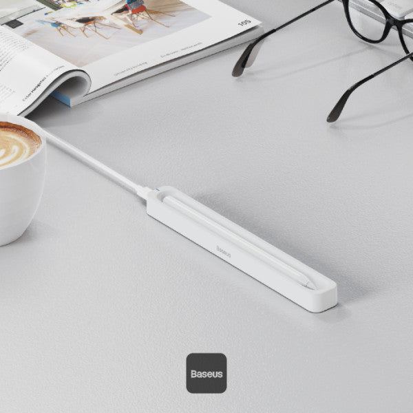 Baseus Smooth Writing Wireless Stylus Charging Case - Compatible with Apple Pencil 2 & Baseus Stylus Pen | Sleek Portable and Fast Charging - White