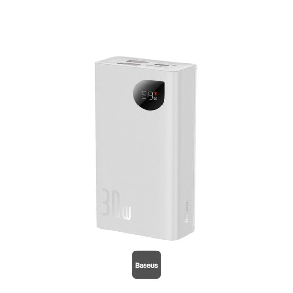 Baseus Adaman2 Power Bank 30W 10000mAh Digital Display Fast Charge - White