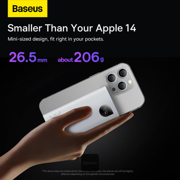 Baseus Adaman2 Power Bank 30W 10000mAh Digital Display Fast Charge - White