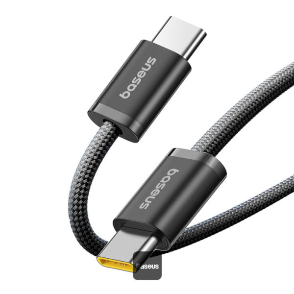 Baseus Dynamic 4 Series Type-C to Type-C Cable - 100W PD Fast Charging & 480Mbps Data Transfer Cable iPhone 16 and iPhone 15 Nylon Braided 1M - Black