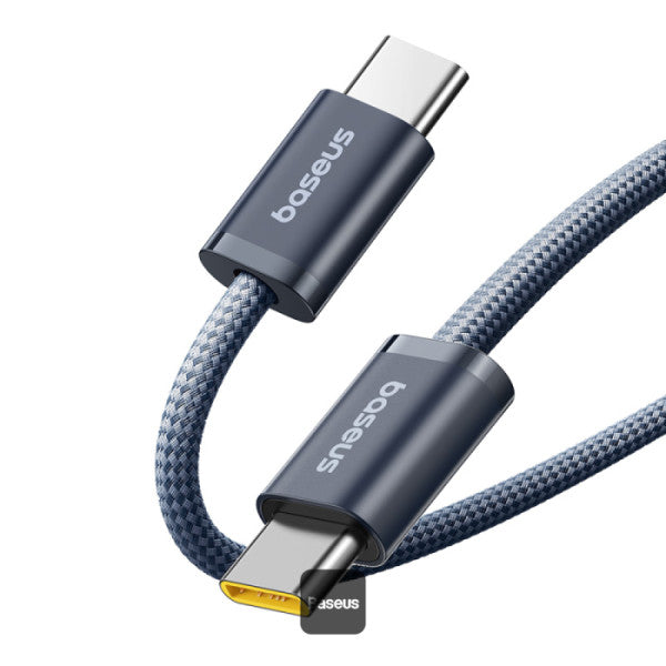 Baseus Dynamic 4 Series Type-C to Type-C Cable - 100W PD Fast Charging & 480Mbps Data Transfer Cable iPhone 16 and iPhone 15 Nylon Braided 1M - Cosmic Black
