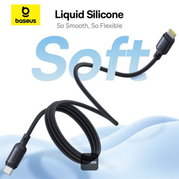 Baseus PicoGo 240W Magnetic Fast Charging USB-C Cable Type-C to Type-C 480Mbps Liquid Silicone Cable 1M - Black