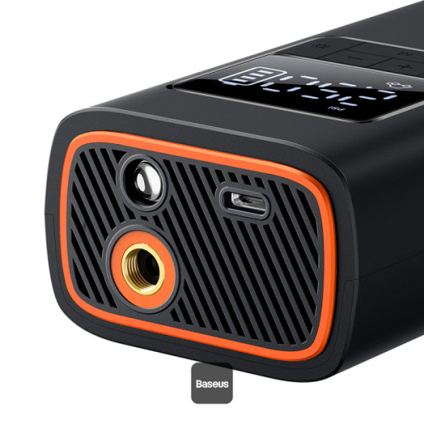 Baseus SuperMini Pro Car Tire Wireless Air Pump Inflator 4000mAh Portable Air Compressor For Car Motorcycle Bicycle & Balls - Black