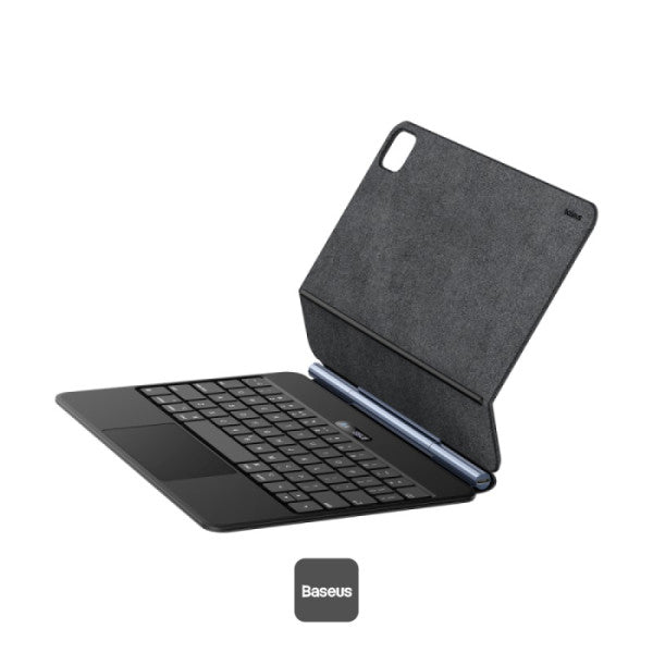 Baseus Brilliance Series 2 Keyboard Case for iPad Air 13 (2025 2024) & iPad Pro 129 (2018-2022) - BT 53 Touchpad Adjustable Stand Type-C Charging - Black