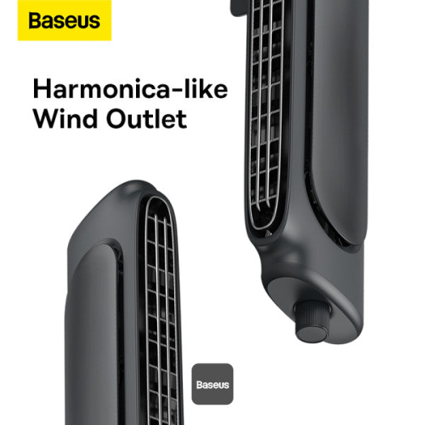 Baseus USB Fan Monitor Clip On & Stand-Up Desk Fan Bladeless Strong Wind Air Condition Noiseless Summer Cooler For Computer Laptop - Black