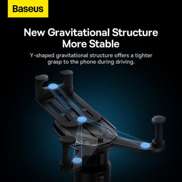 Baseus Stable Gravitational Car Mount Air Vent Phone Holder Bracket (Air Outlet Version) - Black