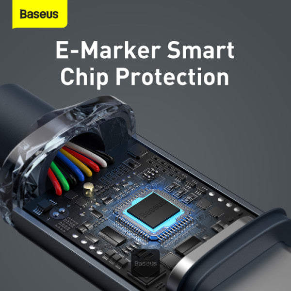 Baseus Crystal Shine Series 100W Fast Charging Cable Type-C to Type-C - 480Mbps Data Cable - 12M - Black