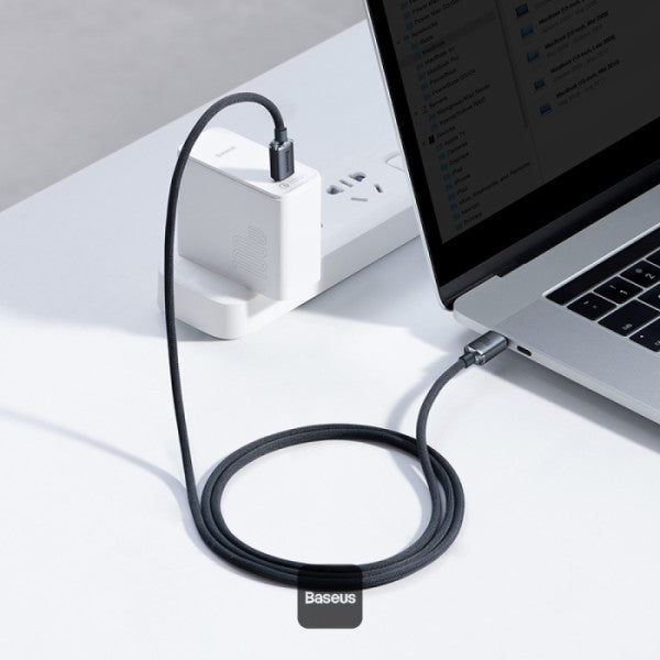 Baseus Crystal Shine Series 100W Fast Charging Cable Type-C to Type-C - 480Mbps Data Cable - 12M - Black