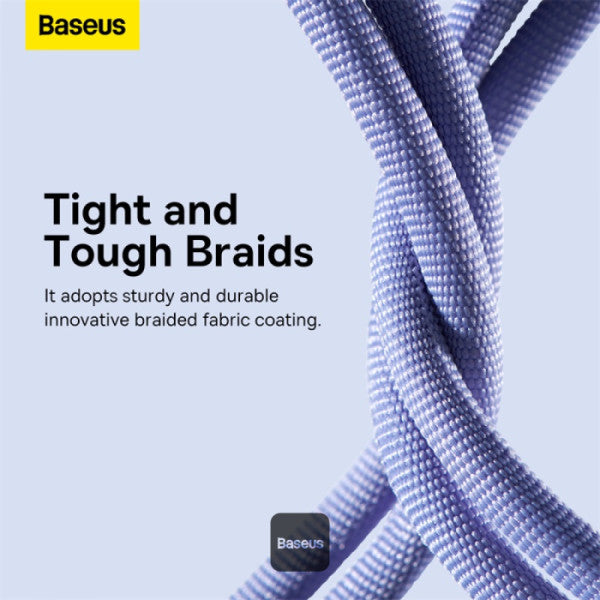 Baseus Crystal Shine Series 24A Fast Charging USB-A to Lightning Cable - 480Mbps Data Cable - 12M - Blue