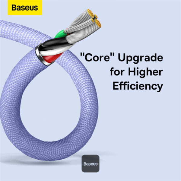 Baseus Crystal Shine Series 24A Fast Charging USB-A to Lightning Cable - 480Mbps Data Cable - 12M - Blue