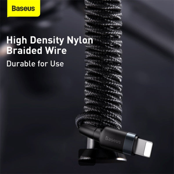 Baseus Cafule Series Cable Type-C to Lightning 20W Fast Charge & 480Mbps High-Speed Data Transfer Nylon Braided 1M - Gray+Black