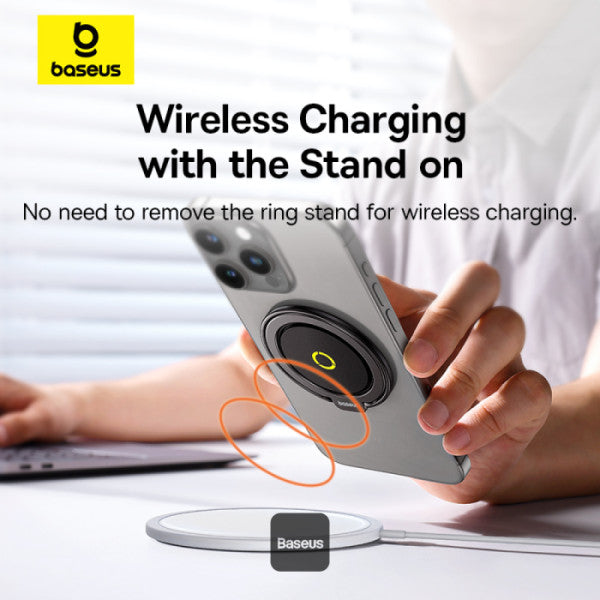 Baseus MagPro Series II Magnetic Ring Phone Stand | 360° Adjustable Phone Stand Grip - Black