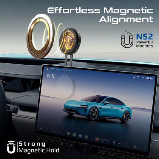 15W Qi2 Certified Extending Magnetic Wireless Smartphone Charging Mount