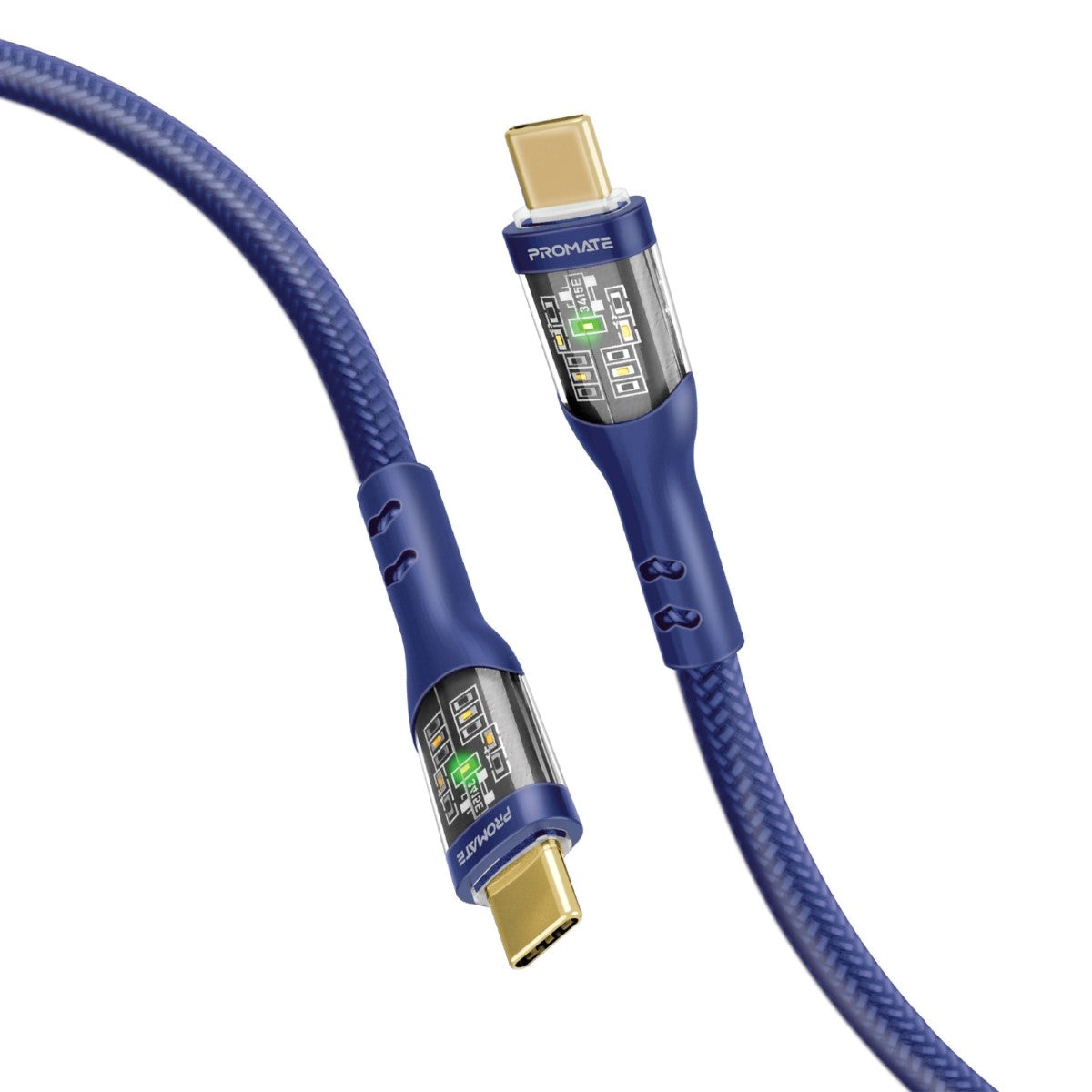 60W Power Delivery Ultra-Fast USB-C Cable with Transparent Shells
