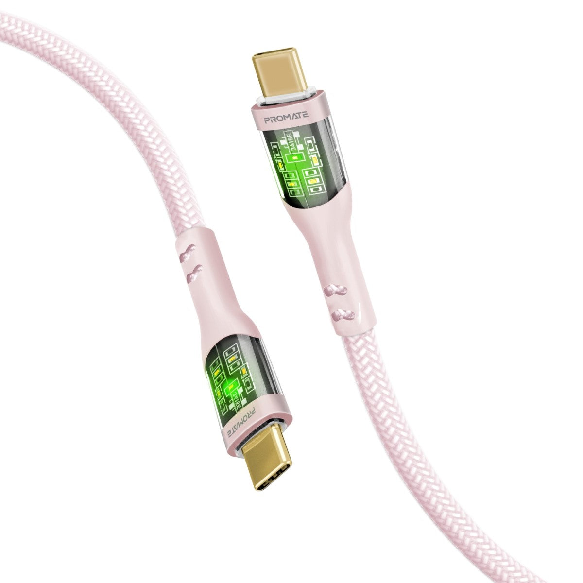 60W Power Delivery Ultra-Fast USB-C Cable with Transparent Shells