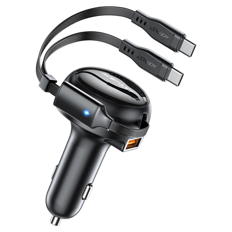 Fast Charge Car Charger B13 53W with 2-in-1 cable