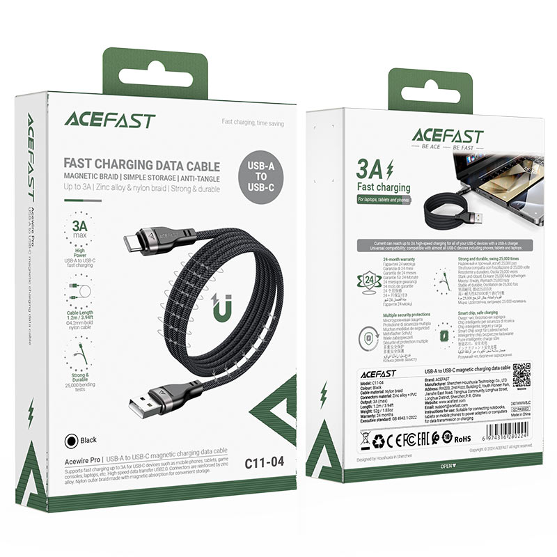 Charging Data Cable C11-04 USB-A to USB-C