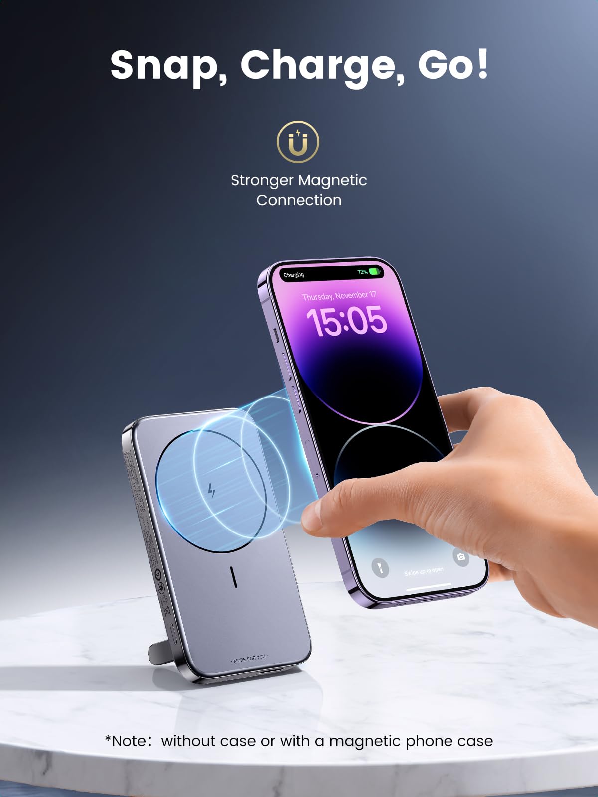 UGREEN Foldable Kickstand Magnetic Portable Chargers