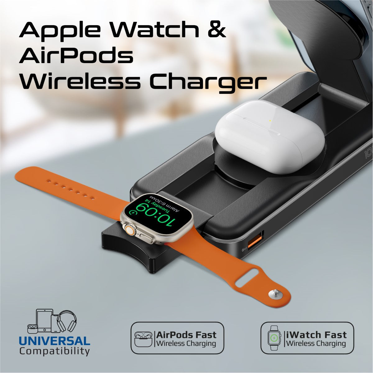 5-in-1 Foldable MagSafe Compatible Wireless Charging Power Bank