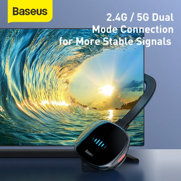 Baseus Wireless Display Dongle WiFi Portable Display Receiver 1080P HDMI Meteorite Shimmer 2 black Compatible with iOS iPhone iPad Mac Android Smartphones Windows TV Laptop
