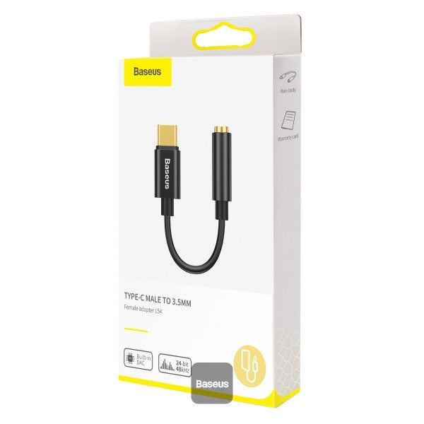 Baseus Headphone Adapter Type-C to 35MM Female Adaptor L54 - Black