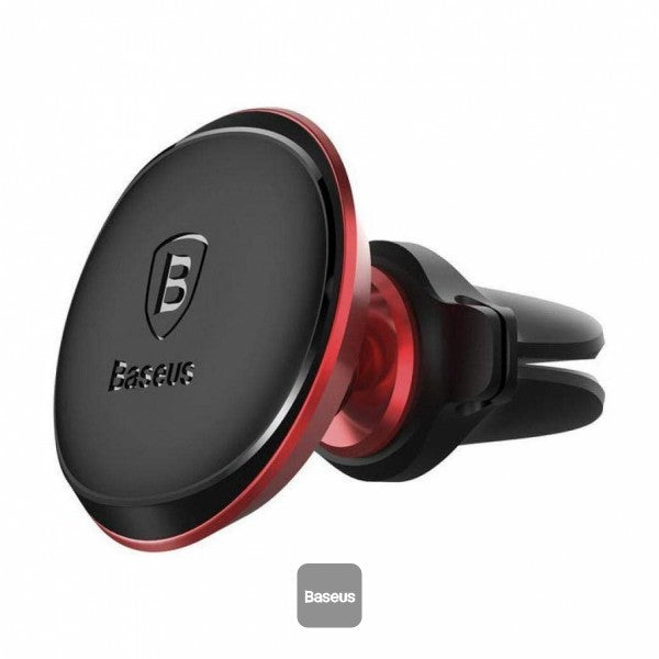 Baseus Car Magnetic Phone Holder Air Vent Mount Mobile Phone Stand Cable Organizer For iPhone 13 12 11 X Xs Max Samsung and More Red
