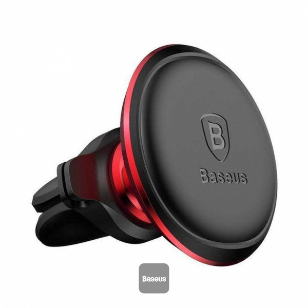 Baseus Car Magnetic Phone Holder Air Vent Mount Mobile Phone Stand Cable Organizer For iPhone 13 12 11 X Xs Max Samsung and More Red