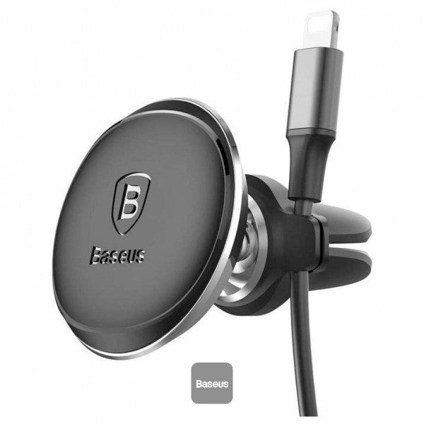 Baseus Car Magnetic Phone Holder Air Vent Mount Mobile Phone Stand Cable Organizer For iPhone 13 12 11 X Xs Max Samsung and More Red
