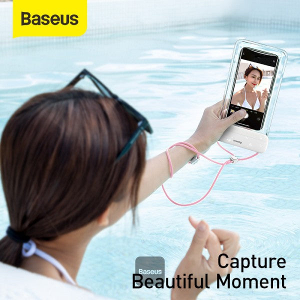 Baseus Waterproof Bag and Phone Case IPX8 - 72 Inches Pink