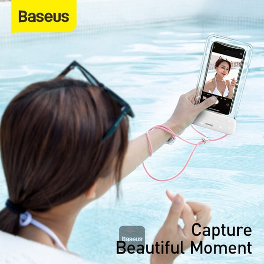 Baseus Waterproof Bag and Phone Case IPX8 - 72 Inches Pink