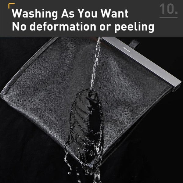 Baseus Leather Car Garbage Bin Bag Waterproof Leakproof Car Auto Garbage Bag Can Automotive Waste Storage