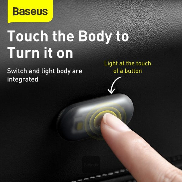 Baseus Car Interior Light 2pcs Portable LED Flashlight Touch LED Work Light Inspection Lamp For Storage box Doors Car Accessory