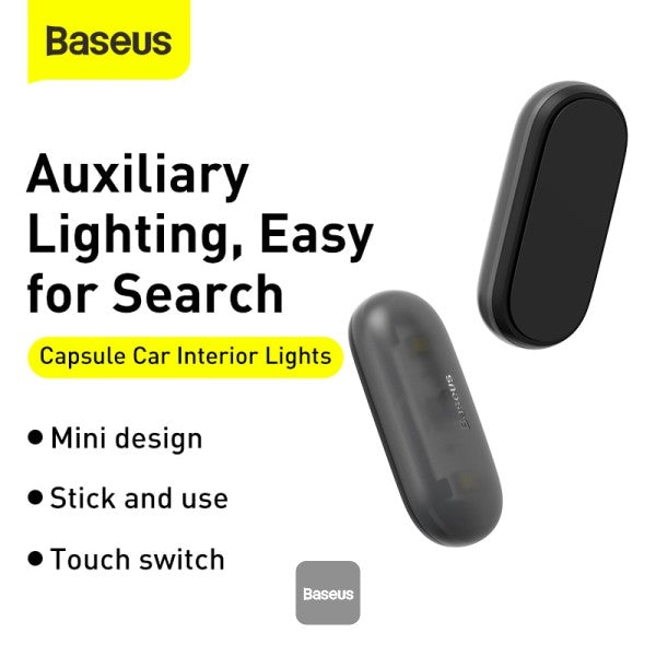 Baseus Car Interior Light 2pcs Portable LED Flashlight Touch LED Work Light Inspection Lamp For Storage box Doors Car Accessory