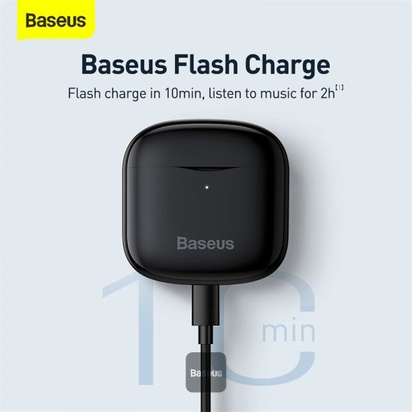 Baseus Bowie E3 Bluetooth Headphone Wireless Headphones TWS earphones Fast charging 006 second delay Location APP Black