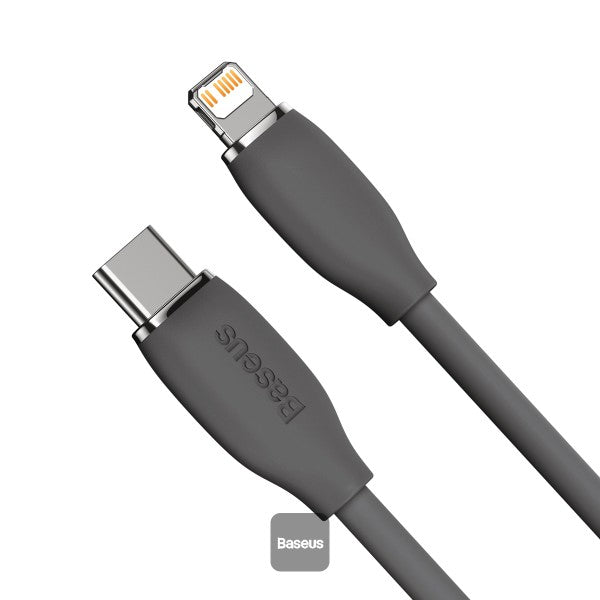 Baseus Jelly Liquid Silica Gel Fast Charging Data Cable Type-C to iP 20W 12m Black