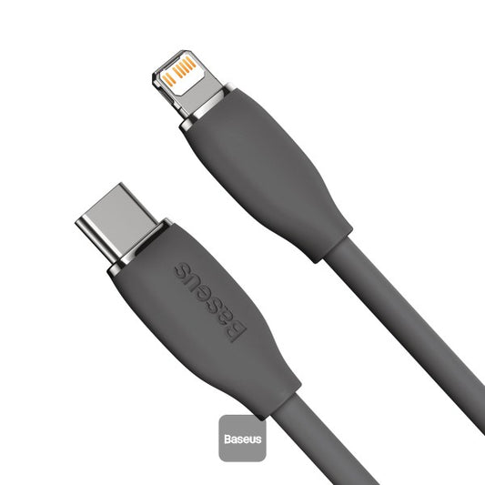 Baseus Jelly Liquid Silica Gel Fast Charging Data Cable Type-C to iP 20W 12m Black