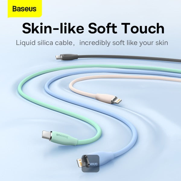 Baseus Jelly Liquid Silica Gel Fast Charging Data Cable Type-C to iP 20W 12m Black