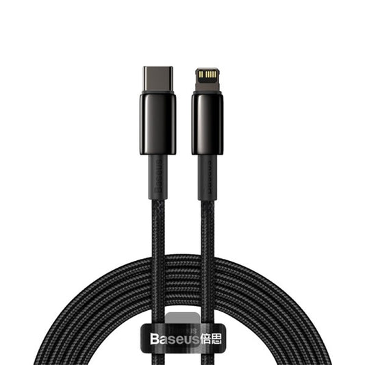 Baseus Tungsten Gold Fast Charging Data Cable Type-C to iP PD 20W  (2m)  Black