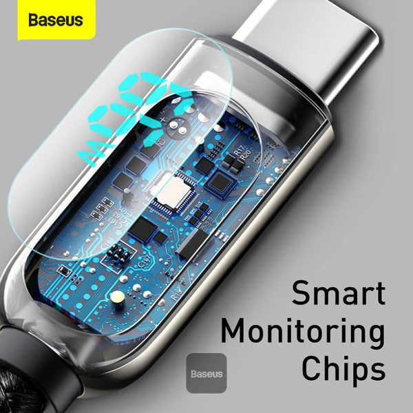 Baseus Display Fast Charging Data Cable USB to Type-C 66W   (1m)   Black
