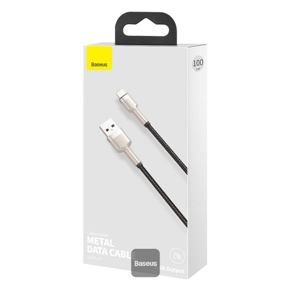 Baseus Cafule Series Metal Data Cable USB to Lightning 24A 1M - Black