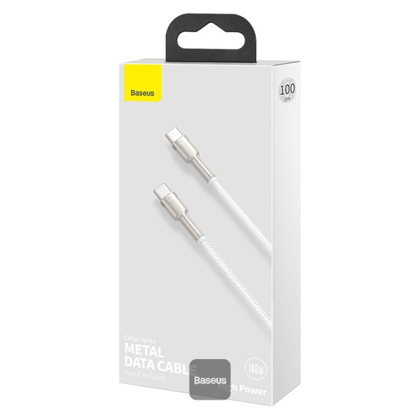 Baseus Cafule Series Metal Data Cable Type-C to Type-C 100W 1M - White