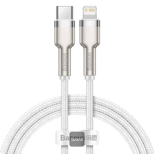 Baseus Cafule Series Metal Data Cable USB to Lightning PD 20W 1M - White