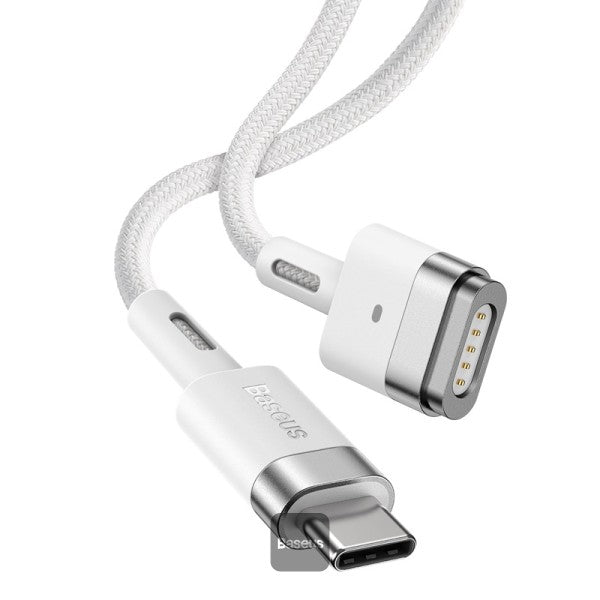 Baseus Zinc Magnetic Series iP Laptop Charging Cable Type-C to T-shaped Port 60W (2m) White