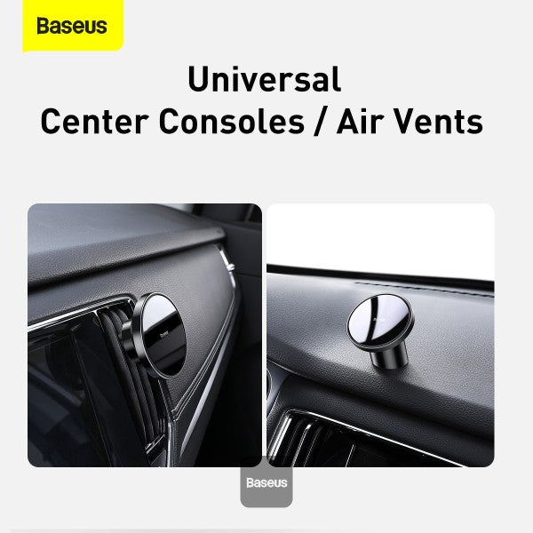 Baseus Magnetic Car Mount for Dashboards and Air Outlets (iPhone 12 and 13) - Black
